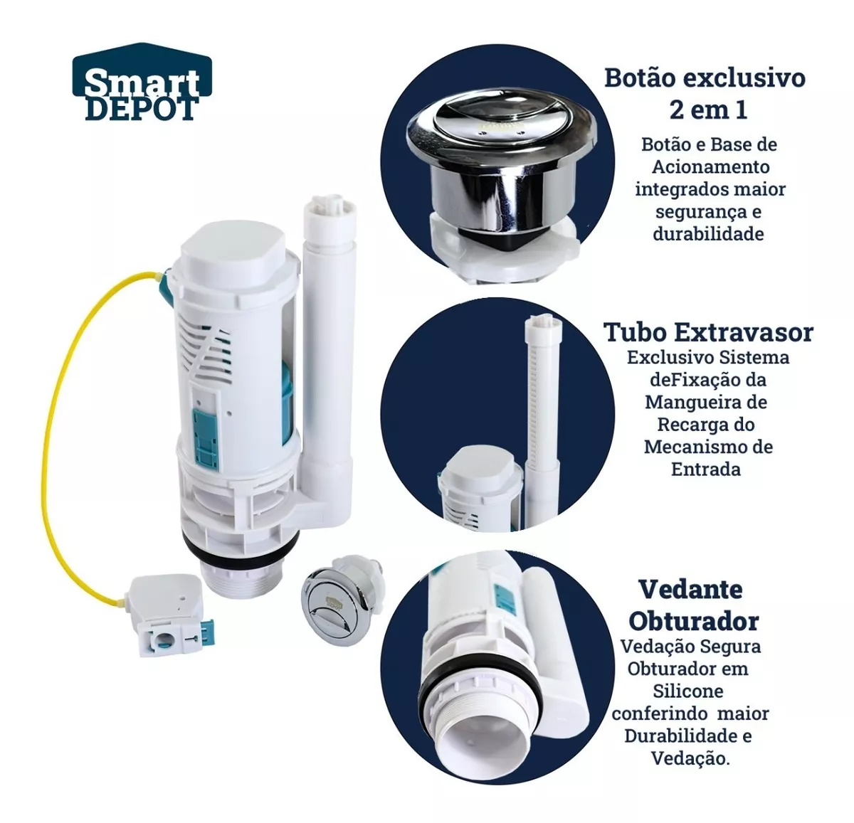 Mecanismo para Caixa de Descarga Acoplada Universal Deca Celite Incepa ...