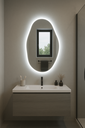 Ver imagem 2 de Espelho Orgânico Pinterest Decorativo Lapidado 90x60 com LED Bivolt