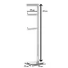 Papeleira Vertical Piso 2 Rolos Porta Papel Higiênico 50cm Banheiro Aço Inox Polido Brilhante Linha  - 3