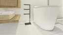 Ver imagem 2 de Papeleira Vertical Piso 2 Rolos Porta Papel Higiênico 50cm Banheiro Aço Inox Polido Brilhante Linha 