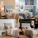 Ver imagem 3 de Cabeceira Painel Estofada Paris Suede Cinza Solteiro 90cm para Cama Box