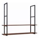Ver imagem 1 de Prateleira Suspensa Estilo Industrial Ferro Preto