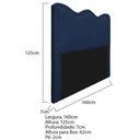 Ver imagem 5 de Cabeceira Queen Bari P02 160 cm Para Cama BoxAzul Marinho