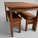 Ver imagem 5 de Conjunto Mesa e Bancos Churrasco Madeira Maciça Ember Marrom