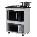 Ver imagem 6 de Balcão para Cooktop 4 Bocas 2 Nichos para Forno Turim Kaiki Móveis