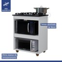 Ver imagem 3 de Balcão para Cooktop 4 Bocas 2 Nichos para Forno Turim Kaiki Móveis