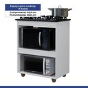 Ver imagem 4 de Balcão para Cooktop 4 Bocas 2 Nichos para Forno Turim Kaiki Móveis