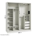 Ver imagem 4 de Guarda Roupa Modulado 100% MDF 2 Portas de Correr Orion CabeCasa MadeiraOriginals