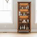 Ver imagem 2 de Multiuso de Madeira Vintage 1,73m Plateleira Retrô sem Portas Luiz Xv Castanho