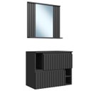 Ver imagem 1 de Gabinete Banheiro 75cm para Cuba e Espelheira Tunís Grafite F10 - Mpozenato