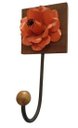 Ver imagem 1 de Cabide de Ferro Artesanal com Flores Rusticas para Parede com Ganchos Libertas Rosas Artesanato Cabi
