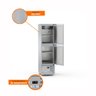 Mini Câmara 2 Portas Resfriados 335l Inox 0 a 7ºc Ar Forçado Motor Inferior Mcr2p - Refrimate - 4