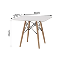 Ver imagem 2 de Mesa Eames Eiffel Infantil Madeira Tampo 68cm Quadrado Branco
