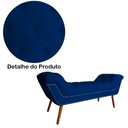 Ver imagem 5 de Conjunto Sienna Cabeceira e Recamier Casal 140 Cm Suede Azul Marinho - LM DECOR