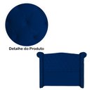 Ver imagem 3 de Conjunto Sienna Cabeceira e Recamier Casal 140 Cm Suede Azul Marinho - LM DECOR