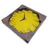 Relógio de Parede Redondo Alto Relevo 3d 30cm Delta Phr001 Amarelo - 3