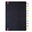 Ver imagem 4 de Caderno Inteligente Lets Glitter Neon Black Grande 80 Folhas Cigd4145 Preto - Ci