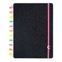Ver imagem 1 de Caderno Inteligente Lets Glitter Neon Black Grande 80 Folhas Cigd4145 Preto - Ci