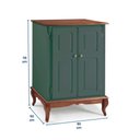 Ver imagem 5 de Balcão Adega 2 Portas 1 Gaveta e Pés Luis XV 60814 Hannover Linz Móveis - Verde Musgo/Imbuia