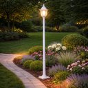 Ver imagem 2 de Kit 4 Postes para Jardim Luminária Externa de Chão 1,7m Alumínio Branco Clássico Bivolt Modena