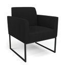 Ver imagem 4 de Sofá Namoradeira com 2 Poltronas Base Industrial Preto Marisa Linho Preto A79 D03 - D?rossi