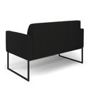 Ver imagem 5 de Sofá Namoradeira com 2 Poltronas Base Industrial Preto Marisa Linho Preto A79 D03 - D?rossi