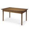 Mesa Retangular 6 Lugares em Madeira Maciça Mv Outlet Castanho - 1