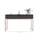 Ver imagem 4 de Aparador Buffet Industrial 2 Gavetas MDP 110cm Preto Cobre Metalic Casah