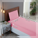 Ver imagem 4 de Kit Jogo de Cama Lençol Solteiro 300 Fios Algodão com Virol 3 Peças:rose