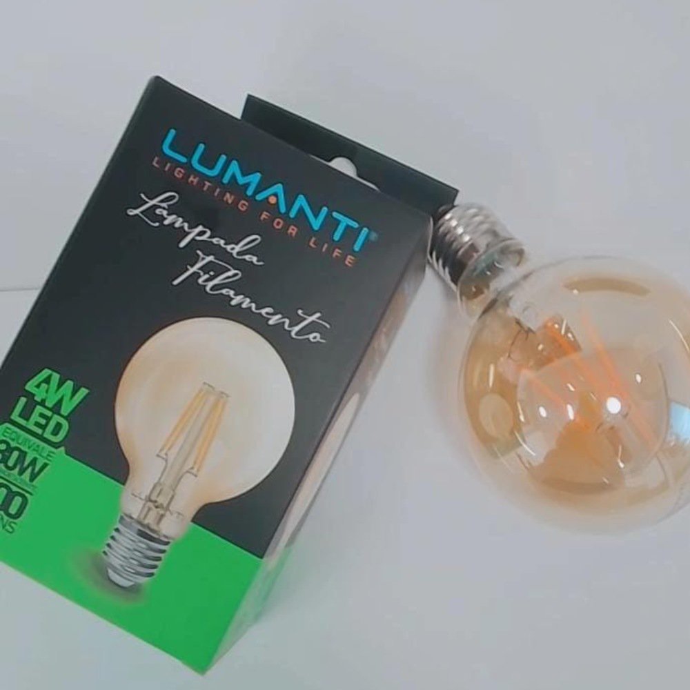 LÂMPADA VINTAGE FILAMENTO LED GLOBO G80 4W 2400k - LUMANTI - 2