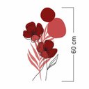 Ver imagem 5 de Adesivo Floral Boho Vermelho Estilo Nórdico 35x60 Minimalista Abstrato