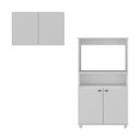 Ver imagem 5 de Kit Armário de Cozinha 2 Portas com Balcão Multiuso Multimóveis Mp2236 Branco