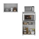 Ver imagem 4 de Kit Armário de Cozinha 2 Portas com Balcão Multiuso Multimóveis Mp2236 Branco