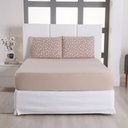 Ver imagem 3 de Jogo de Cama Lençol Queen Poá 100% Algodão Bege Estampado Bolinha Toque Macio 3 Peças