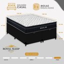 Ver imagem 5 de Cama Box Baú Casal Bipartido 138cm Royal Air com Colchão Molas Ensacadas Preto Royal