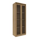 Ver imagem 6 de Cristaleira com 2 Portas de Vidro e 3 Prateleiras 60cm Multimóveis CR50294 Amêndoa