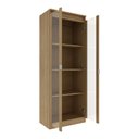 Ver imagem 5 de Cristaleira com 2 Portas de Vidro e 3 Prateleiras 60cm Multimóveis CR50294 Amêndoa