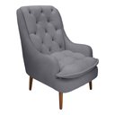 Ver imagem 1 de Poltrona Decorativa Lille Suede Cinza - Dominic Decor