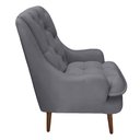 Ver imagem 3 de Poltrona Decorativa Lille Suede Cinza - Dominic Decor