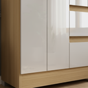 Ver imagem 5 de Guarda Roupa Solteiro 4 Portas 2 gavetas Off-white MDP Nápoles Poquema Móveis