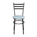 Ver imagem 3 de 4 Cadeiras para Mesa Epoxi Preta Assento Floral:floral Gelo