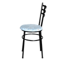 Ver imagem 4 de 4 Cadeiras para Mesa Epoxi Preta Assento Floral:floral Gelo
