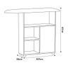 Tábua de Passar Roupa Multiuso Gabinete Mariana 01 Porta Branco - Desk Design - 4