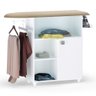 Tábua de Passar Roupa Multiuso Gabinete Mariana 01 Porta Branco - Desk Design - 1