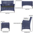 Ver imagem 2 de 2 Sofá Área e Mesa Igapó Alumínio Pintura Marrom Corda Náutica Estofado Impermeável Almofada 13 Tram