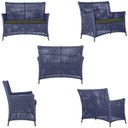 Ver imagem 5 de 2 Sofá Área e Mesa Igapó Alumínio Pintura Marrom Corda Náutica Estofado Impermeável Almofada 13 Tram