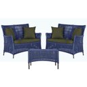 Ver imagem 1 de 2 Sofá Área e Mesa Igapó Alumínio Pintura Marrom Corda Náutica Estofado Impermeável Almofada 13 Tram