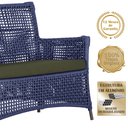 Ver imagem 3 de 2 Sofá Área e Mesa Igapó Alumínio Pintura Marrom Corda Náutica Estofado Impermeável Almofada 13 Tram