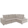 Sofá de Canto Montreal Retrátil, Reclinável 2,70x2,10 Metros, 4 Lugares, Chaise Fixo, Pillow Top, Be - 2