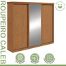 Guarda-roupa Caleb 276cm 3 Portas 9 Gavetas 5 Prateleiras 1 Porta Glass - 11
